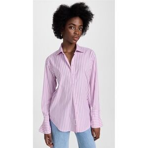 Rag & Bone Women's Diana Pink Striped  Button Down Shirt Classic‎ Fit Top Size S